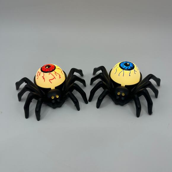 3 Pcs Halloween Spider Lights Decorations  Creepy Eyeball Spider Tea Lights - Picture 3 of 6